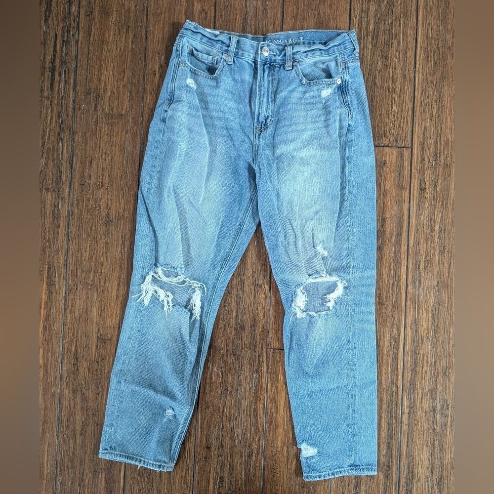 American Eagle Outfitters Blue Distressed Jeans